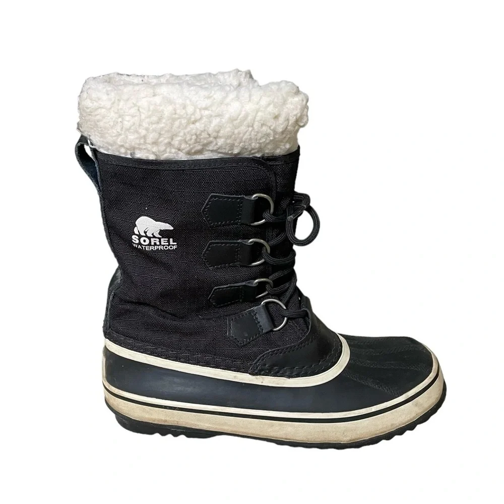 SOREL Women’s Winter Waterproof Carnival Snow Boot Black 7